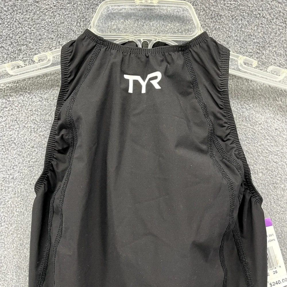 TYR Tri Suit Swim Men's 26 Black Short John Back full Zip Triathlon outdoor - Picture 3 of 14